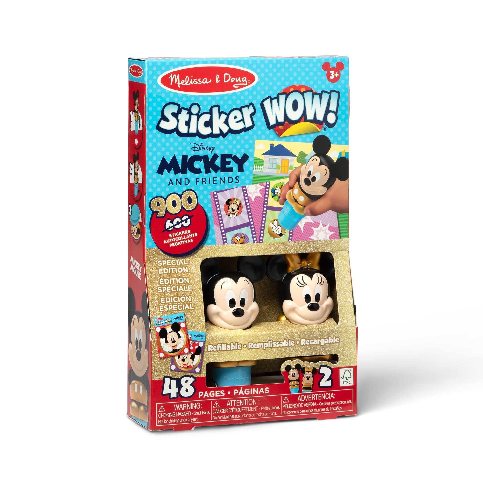 Activity Books Premium Quality Sticker WOW! Deluxe Set Mickey & Minnie - Durable Material and Safe Design f...