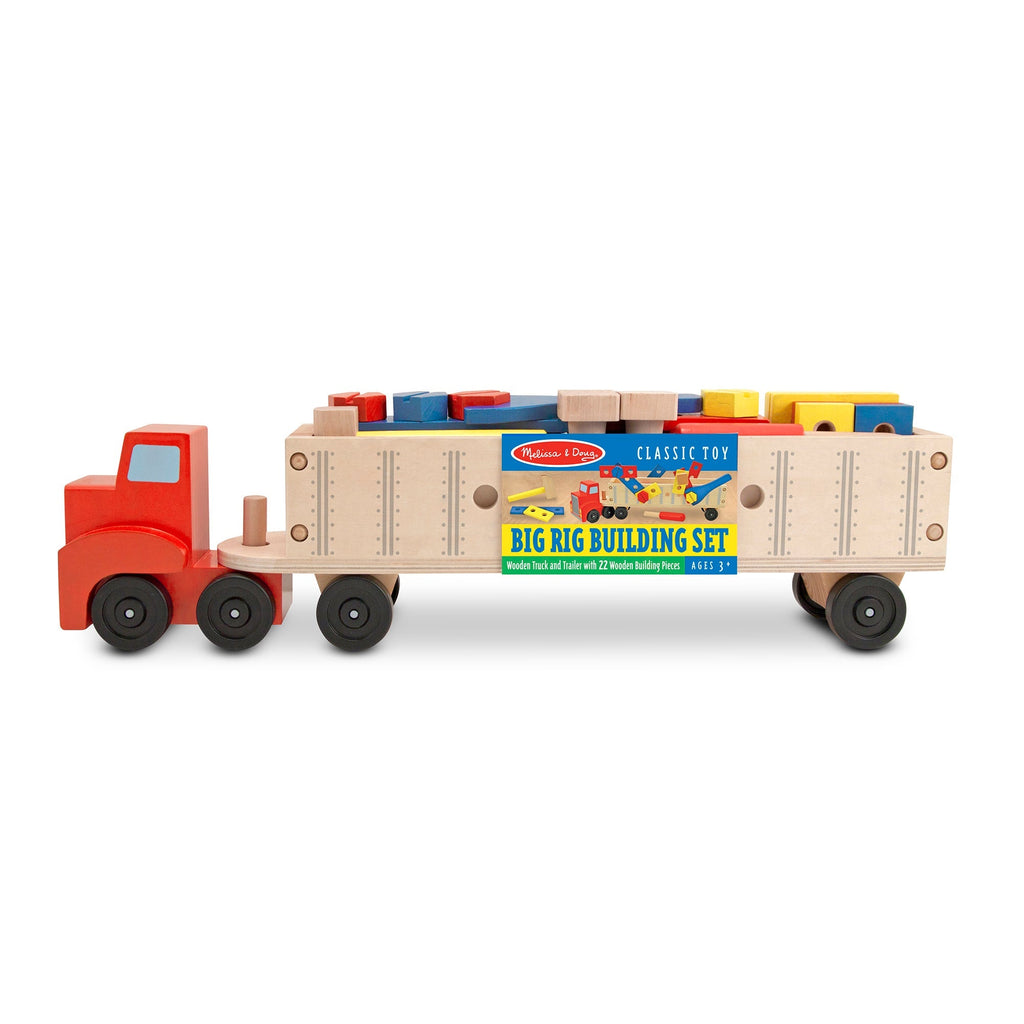 Vehicles & Trains Premium Quality Wooden Big Rig Building Set - Durable Material and Safe Design for Daily ...