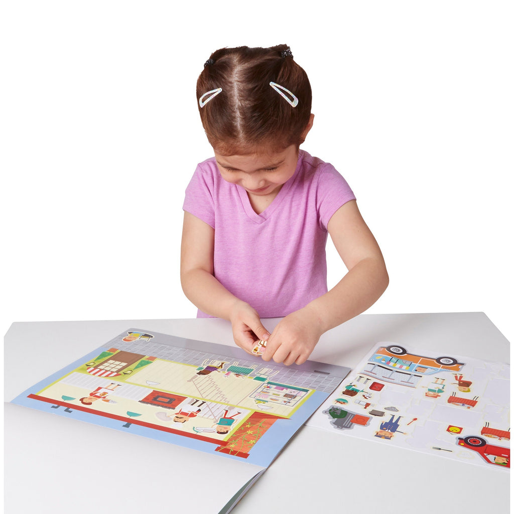 Stickers & Sticker Books Premium Quality Reusable Sticker Pad - My Town - Durable Material and Safe Design ...