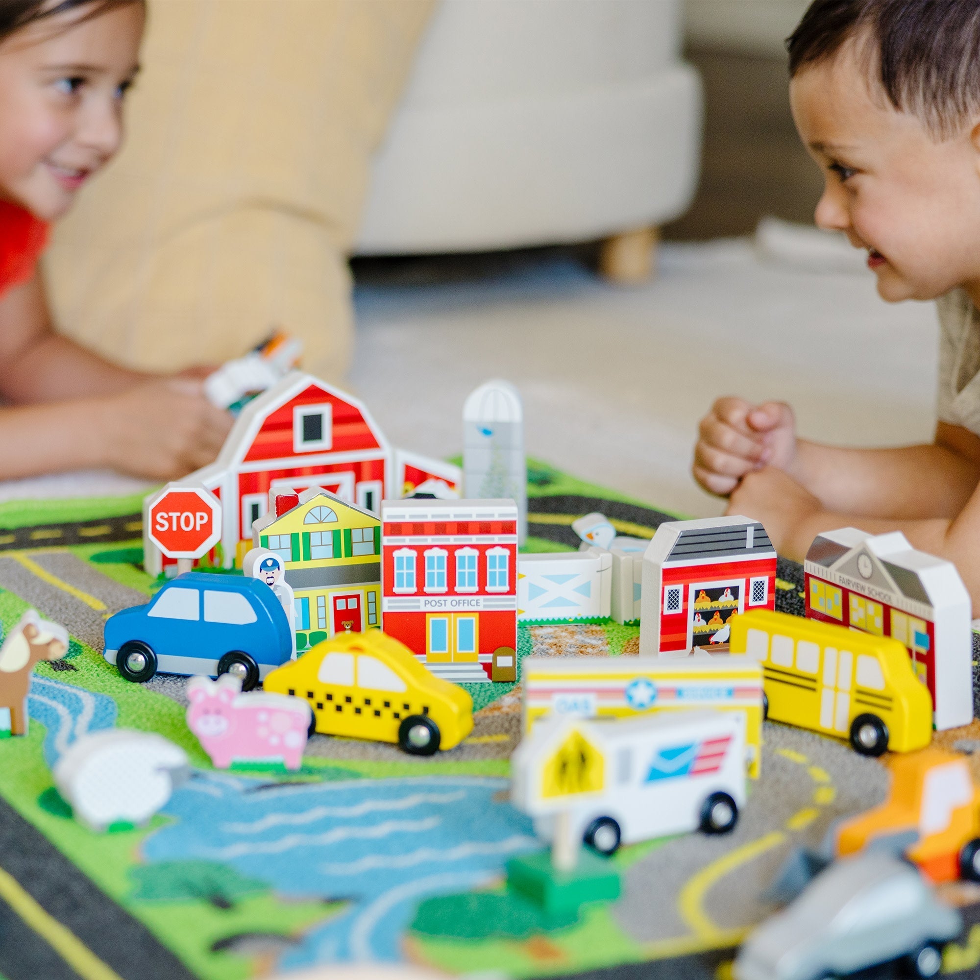Vehicles & Trains Premium Quality Deluxe Road Rug Play Set - Durable Material and Safe Design for Daily Kid...