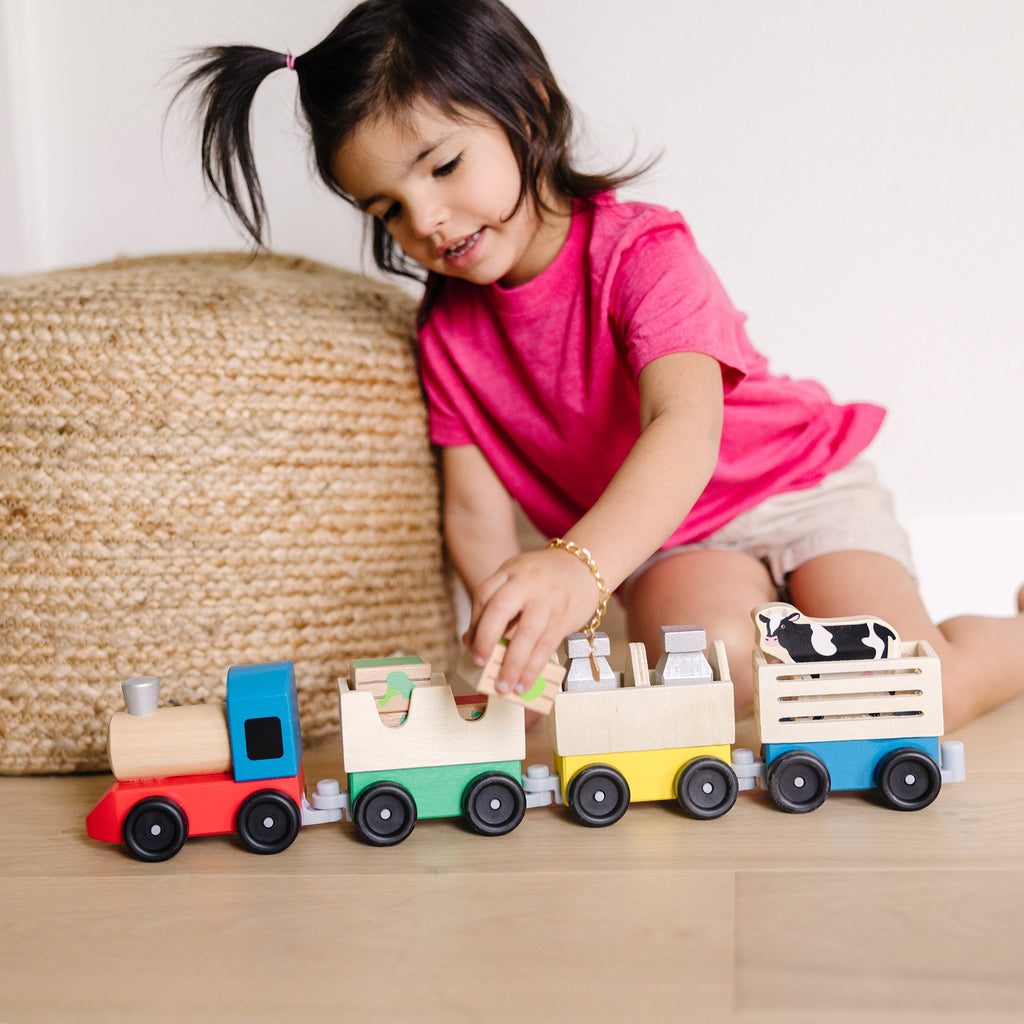 Vehicles & Trains Premium Quality Wooden Farm Train - Durable Material and Safe Design for Daily Kids Play