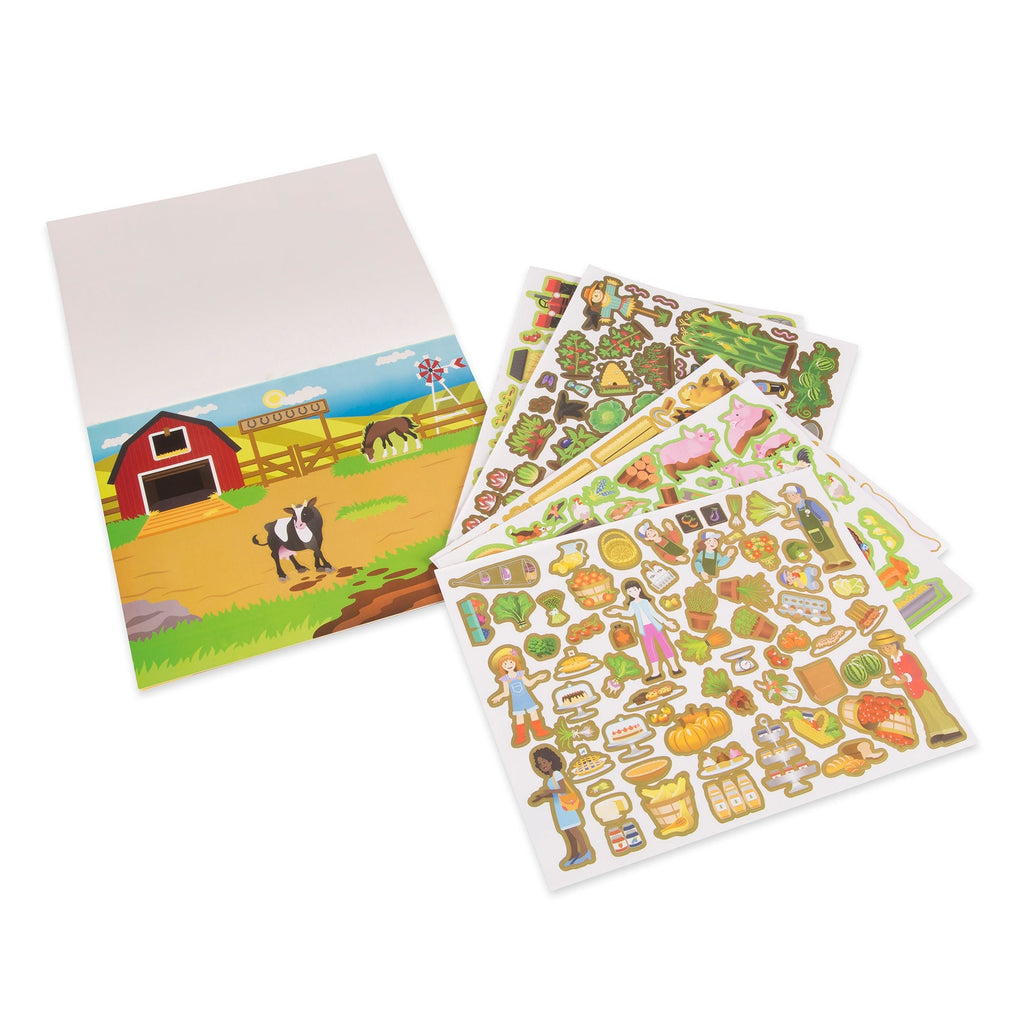 Stickers & Sticker Books Premium Quality Reusable Sticker Pad - Farm - Durable Material and Safe Design for...