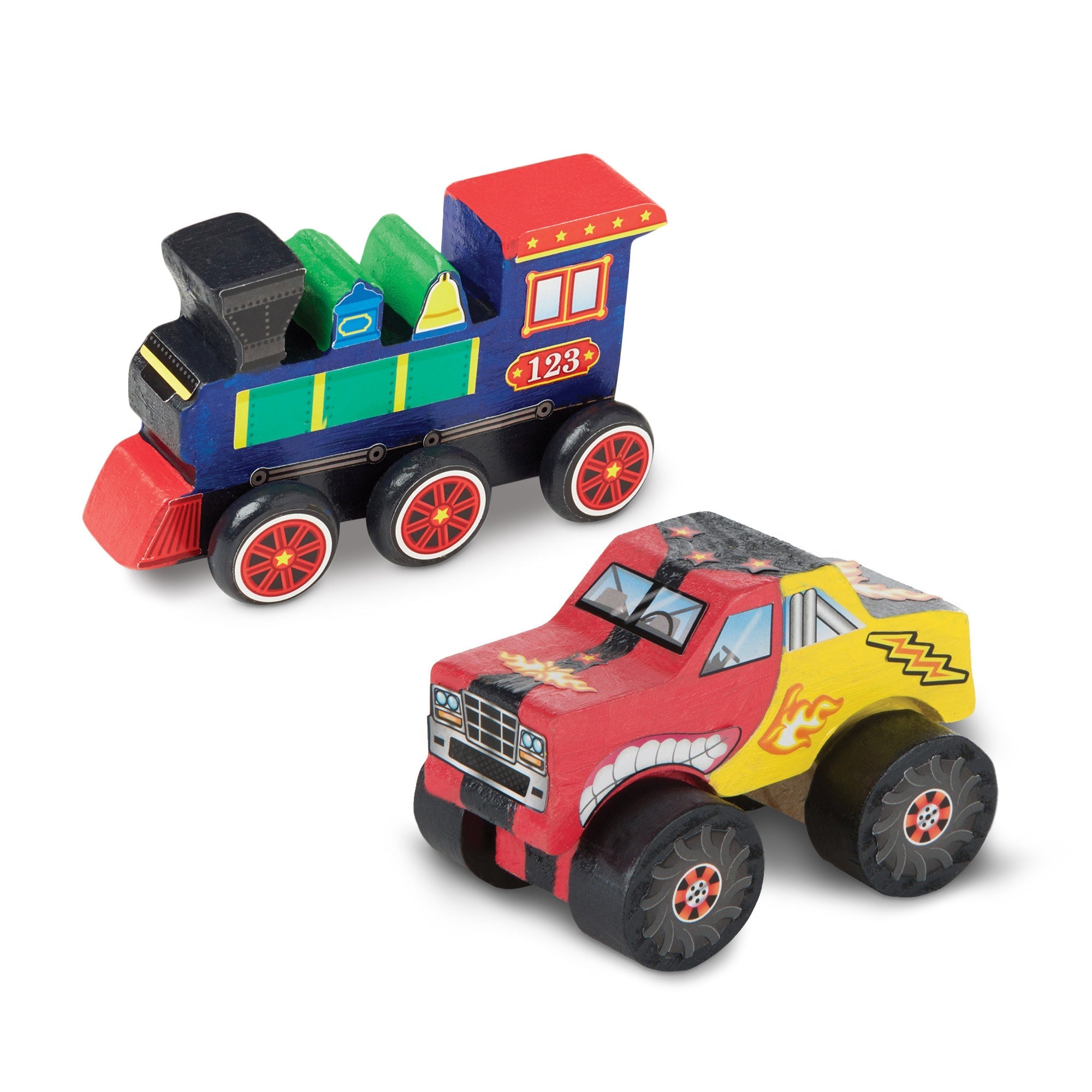 Craft & Stamp Kits Premium Quality Created by Me!™ Vehicles Craft Kit 2-Pack: Monster Truck, Train - Durabl...