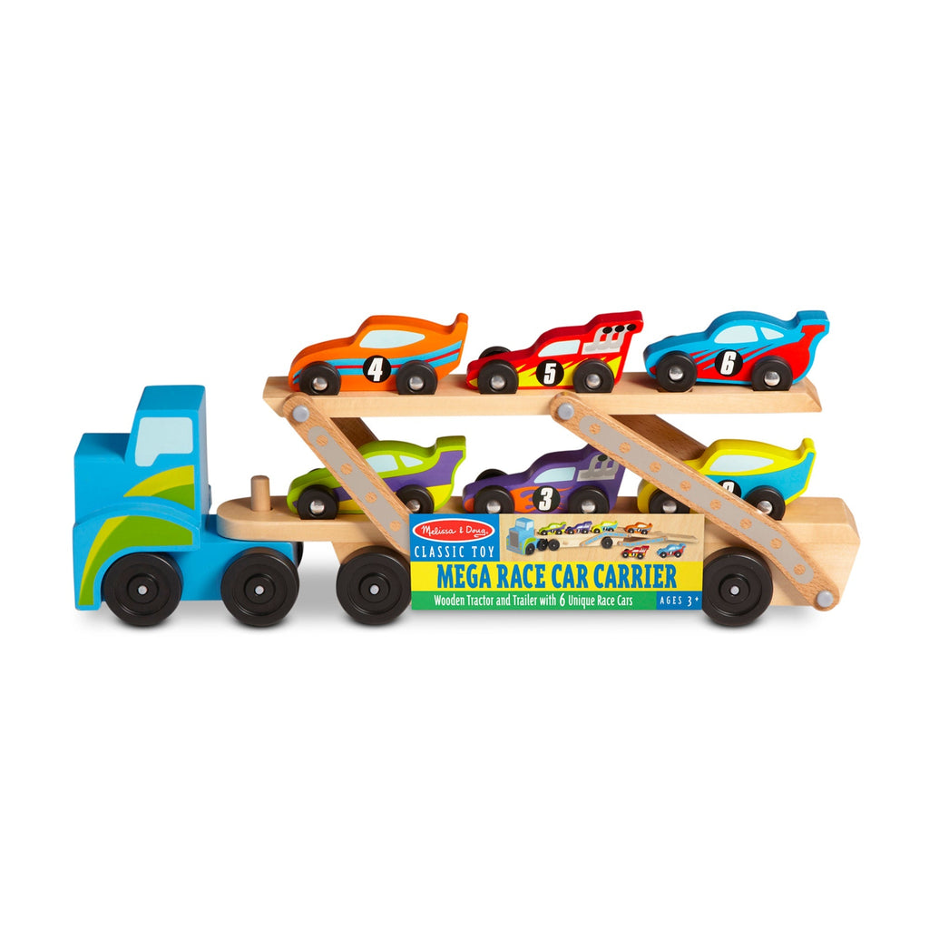 Vehicles & Trains Premium Quality Mega Race Car Carrier - Durable Material and Safe Design for Daily Kids Play